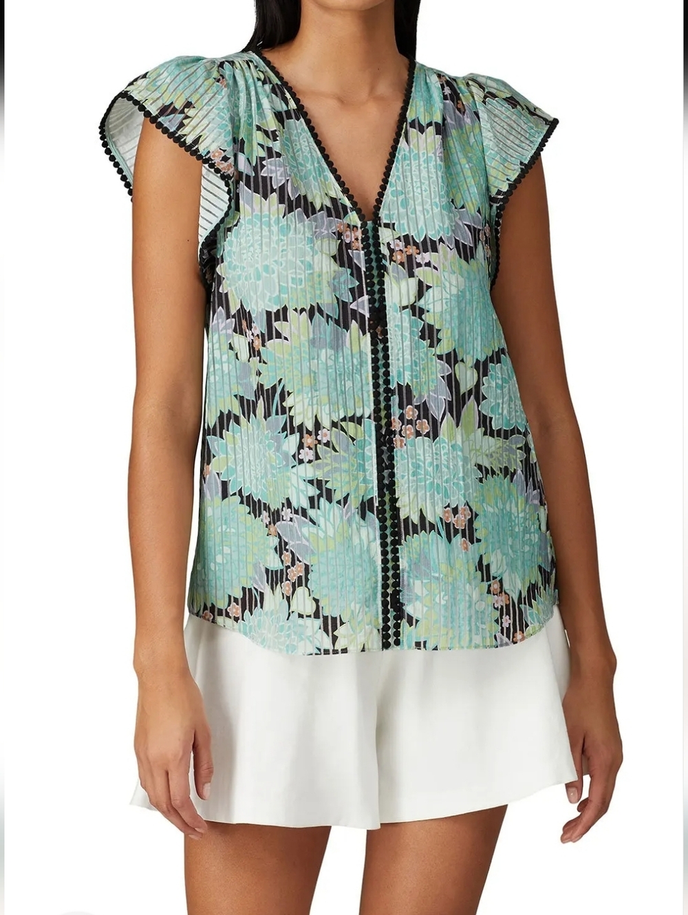 Kate Spade New York Dahlia Bloom Burnout top, Sz S